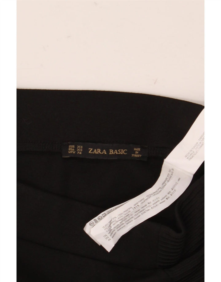 Zara Womens Pencil Skirt XS W24 Black Viscose