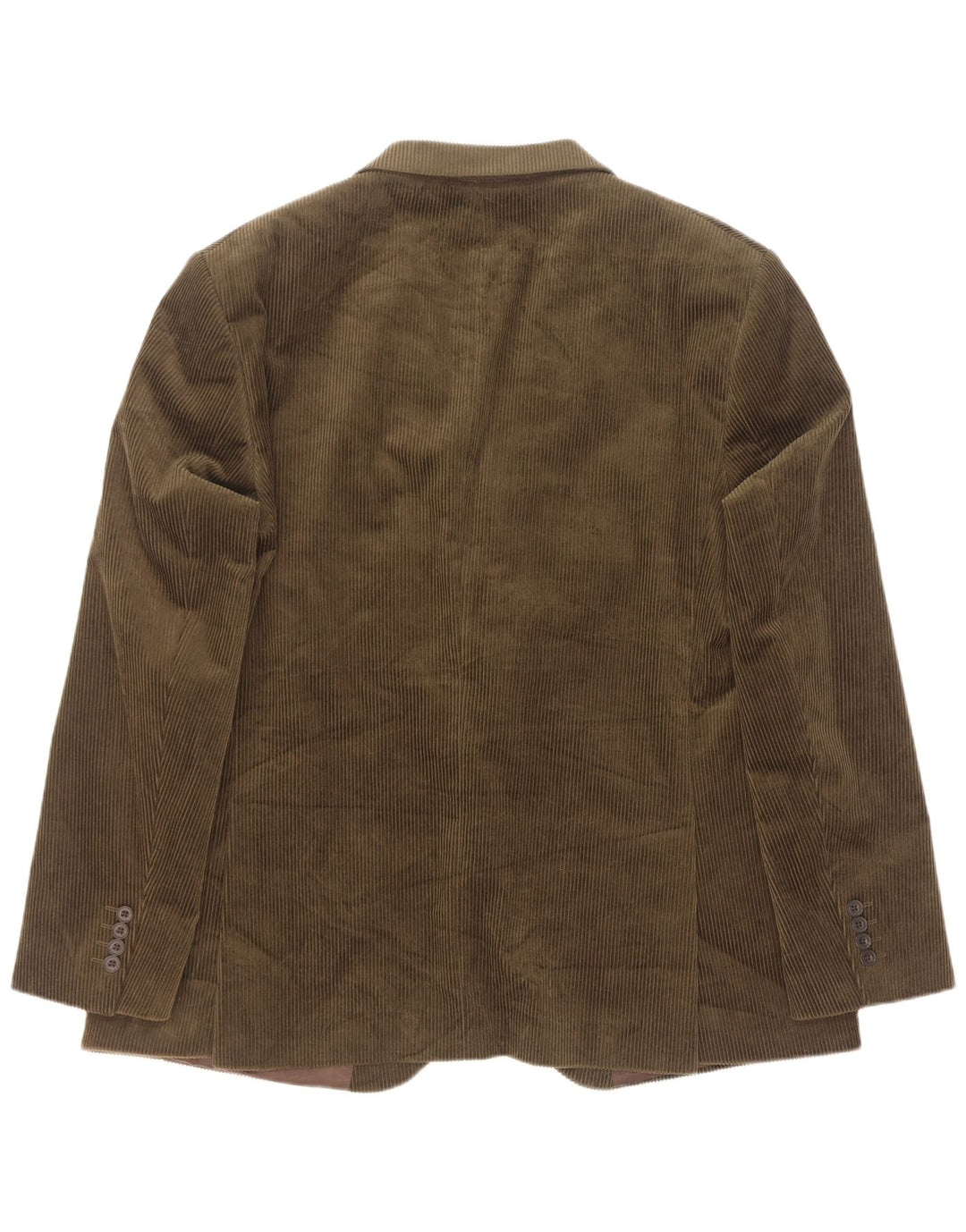 Marks & Spencer Mens 2 Button Corduroy Blazer Jacket UK 40 Large Khaki