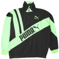 Puma Mens Graphic Zip Neck Sweatshirt Jumper Medium Black Colourblock