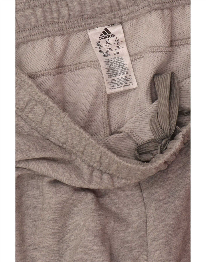 Adidas Mens Tracksuit Trousers Joggers 2XL Grey Polyester