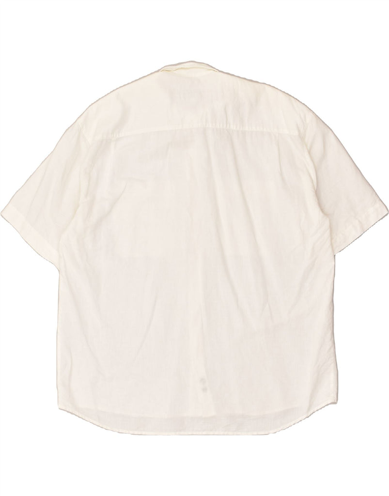 CAMEL Mens Short Sleeve Shirt XL White | Vintage Camel | Thrift | Second-Hand Camel | Used Clothing | Messina Hembry 