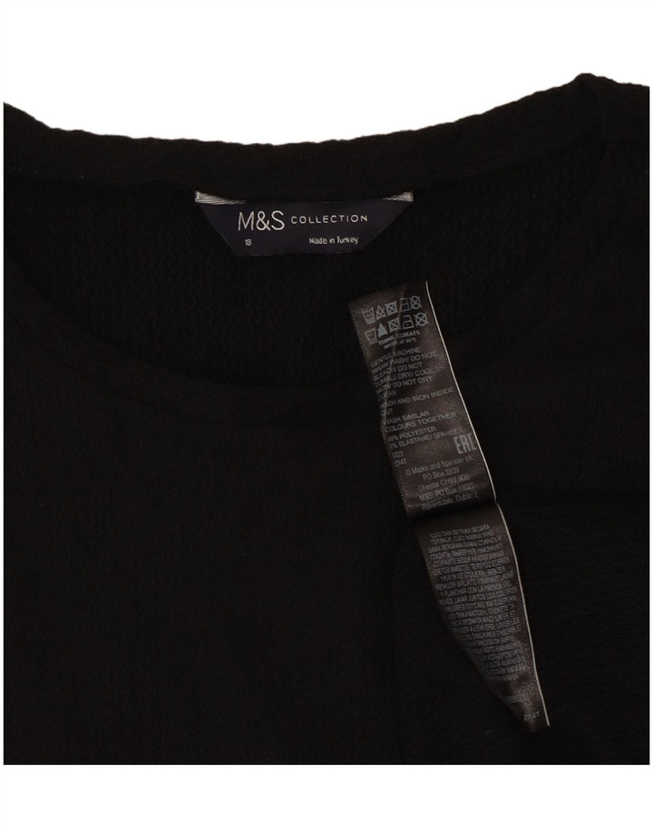 Marks & Spencer Womens Blouse Top UK 18 XL  Black Polyester