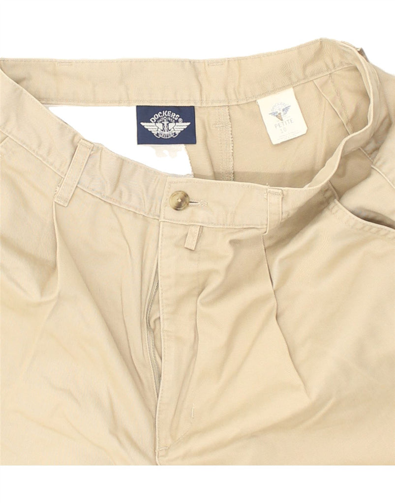 DOCKERS Womens Petite High Waist Chino Trousers US 10 Large W27 L29 Beige | Vintage Dockers | Thrift | Second-Hand Dockers | Used Clothing | Messina Hembry 