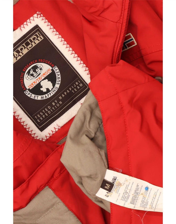 Napapijri Mens Windbreaker Jacket UK 38 Medium Red Polyester