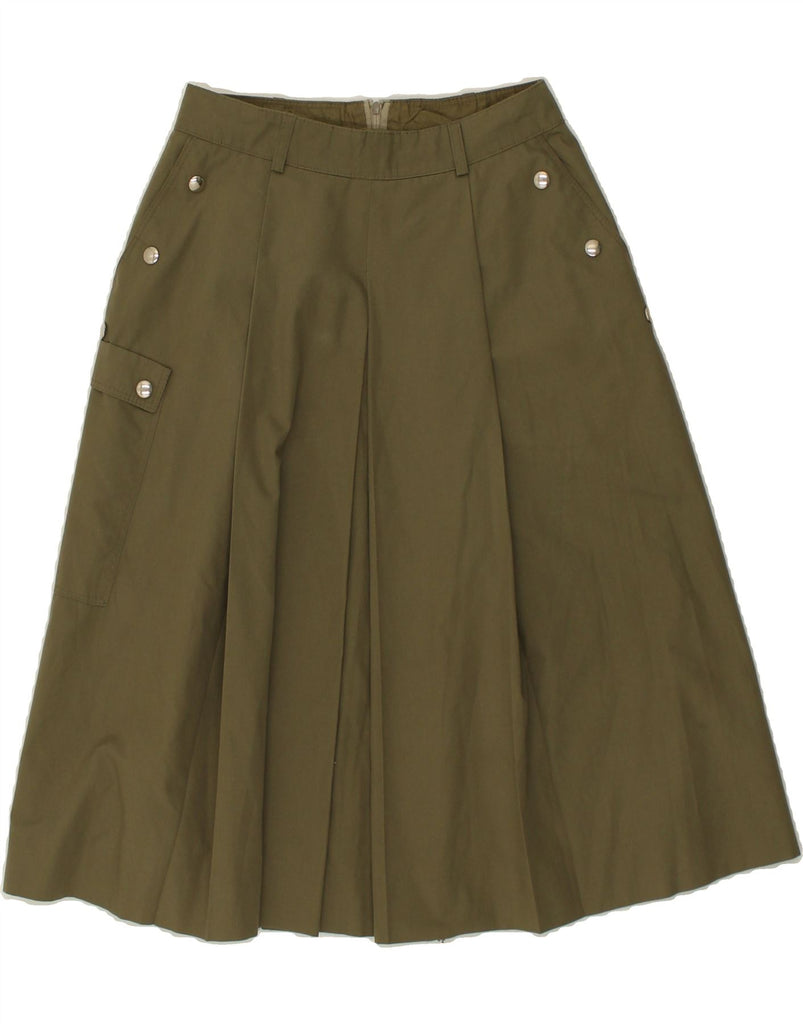 HAMMER Womens A-Line Skirt EU 38 Medium W26  Khaki Vintage Hammer and Second-Hand Hammer from Messina Hembry 