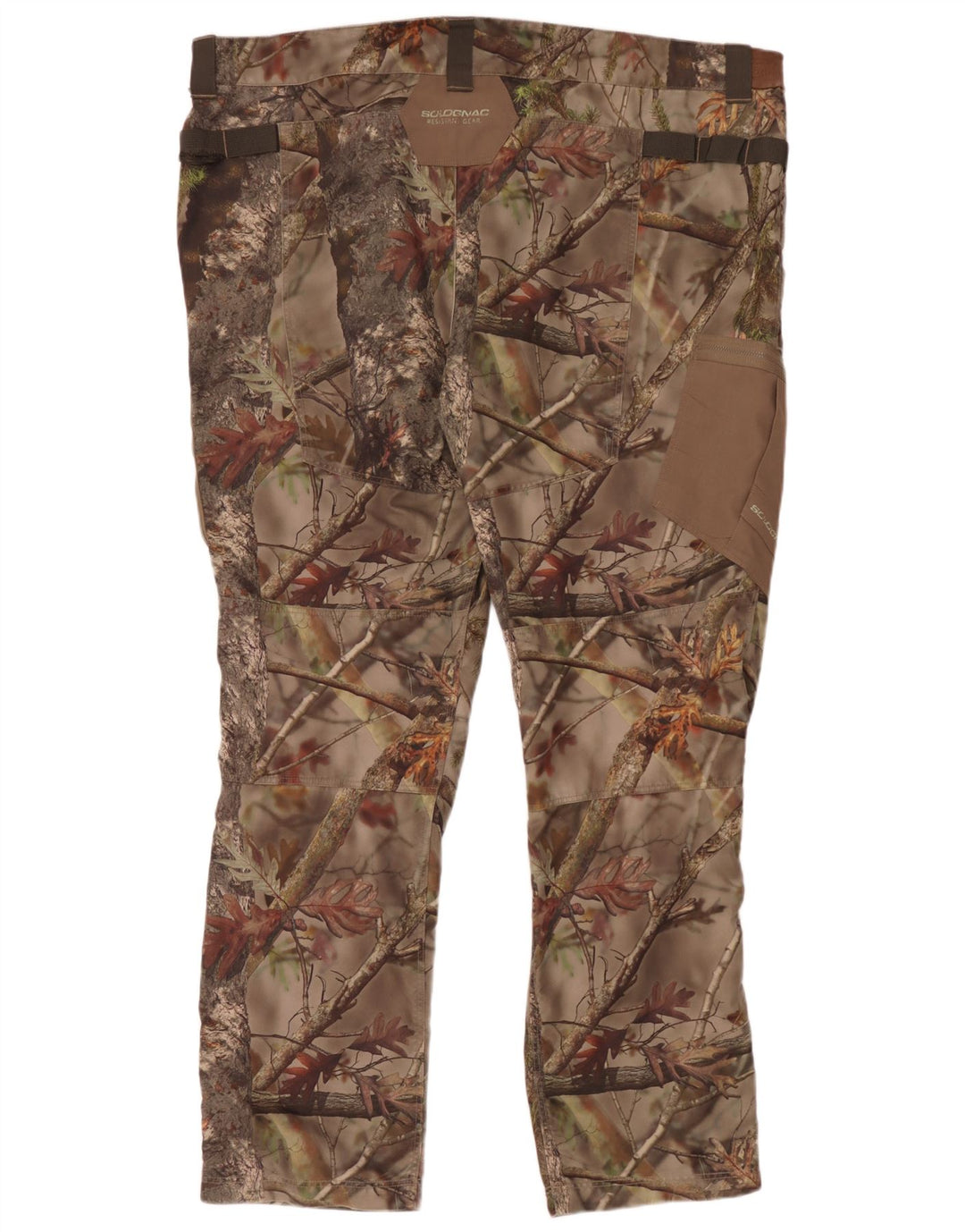 Solognac Mens Slim Cargo Trousers W48 L34 Multicoloured Camouflage