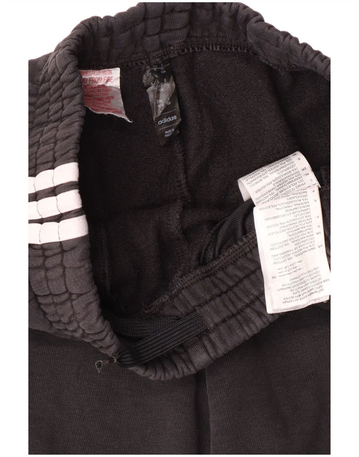 Adidas Boys Tracksuit Trousers Joggers 11-12 Years  Black Cotton