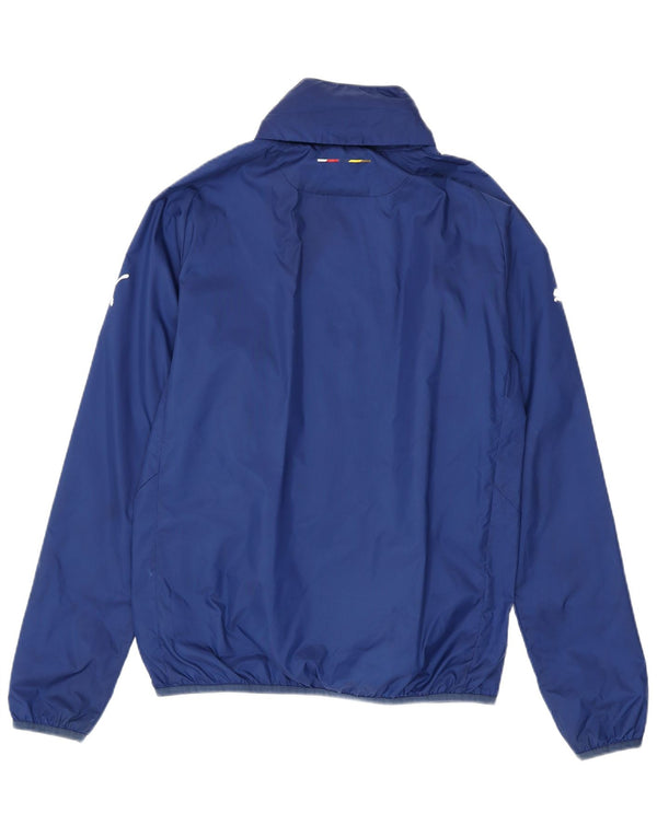 Puma Mens Arsenal Hooded Rain Jacket UK 38 Medium Blue Nylon