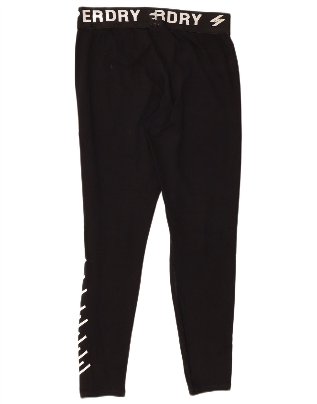 SUPERDRY Womens Graphic Leggings UK 12 Medium Black