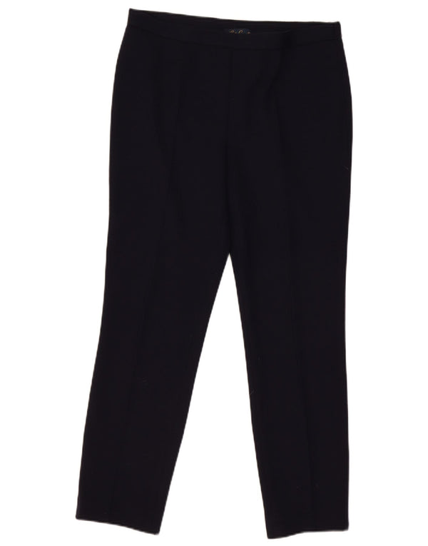 Luisa Spagnoli Womens Slim Casual Trousers IT 44 Medium W32 L28 Navy Blue