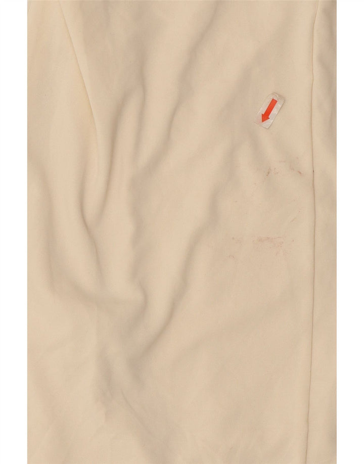 Zara Womens Sleeveless Sheath Dress UK 12 Medium Off White Polyester