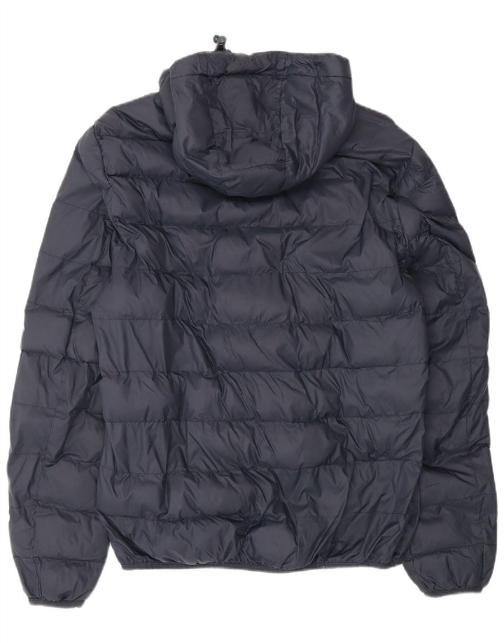 LYLE & SCOTT Mens Hooded Padded Jacket UK 40 Large Navy Blue Nylon