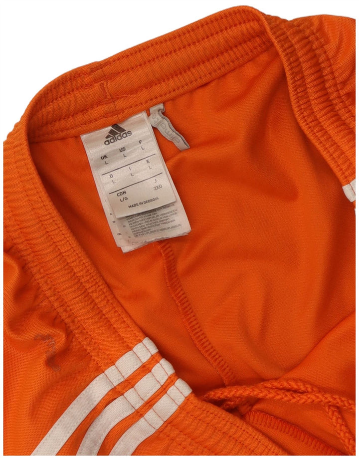 Adidas Mens Climalite Sport Shorts Large Orange Polyester