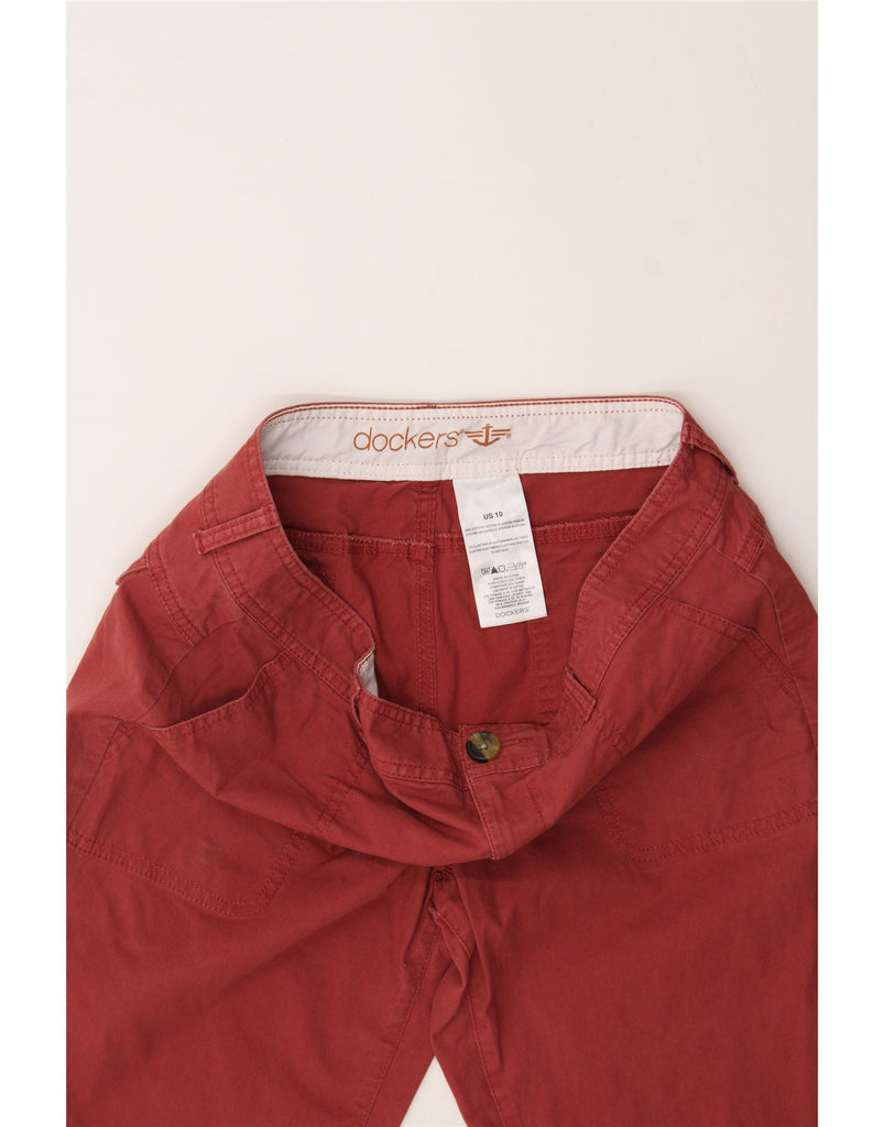 DOCKERS Womens Straight Chino Trousers US 10 Large W32 L30 Red Cotton Vintage Dockers and Second-Hand Dockers from Messina Hembry 