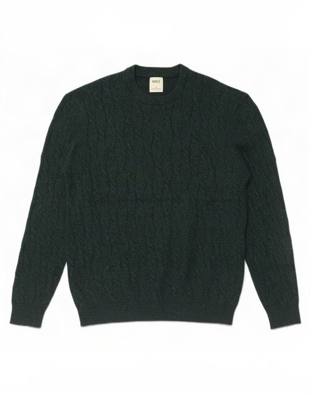 Marks & Spencer Mens Crew Neck Jumper Sweater Large Green Polyamide
