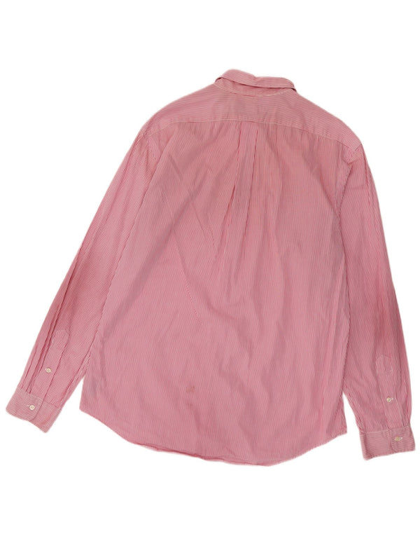 Polo Ralph Lauren Mens Slim Fit Shirt XL Pink Striped Cotton