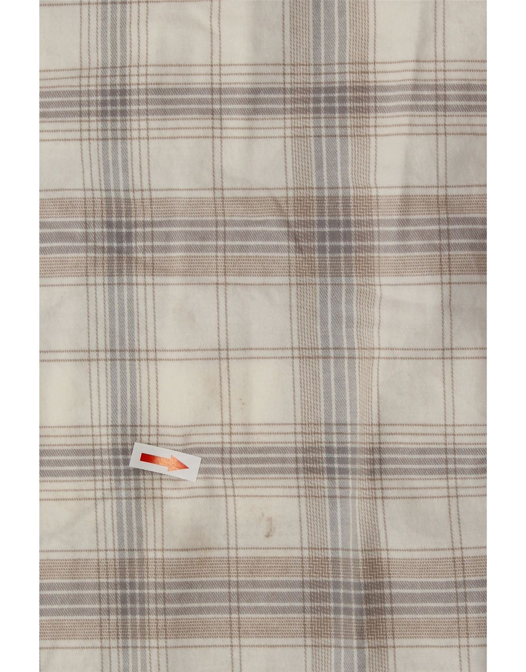 Eddie Bauer Womens Flannel Shirt UK 18 XL Off White Plaid Cotton