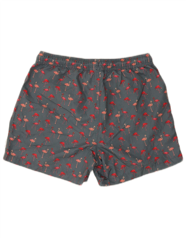 Jack & Jones Mens Graphic Swimming Shorts Medium Grey Polyester