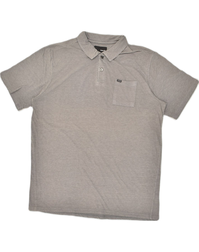 HURLEY Mens Polo Shirt XL Grey Cotton | Vintage Hurley | Thrift | Second-Hand Hurley | Used Clothing | Messina Hembry 