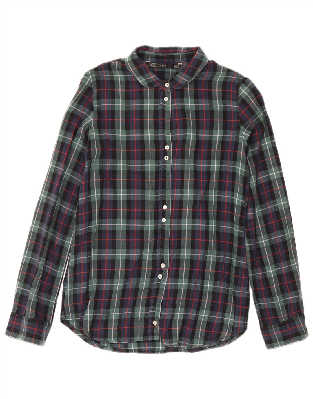 Zara Womens Oversized Flannel Shirt UK 6 XS Multicoloured Check Cotton