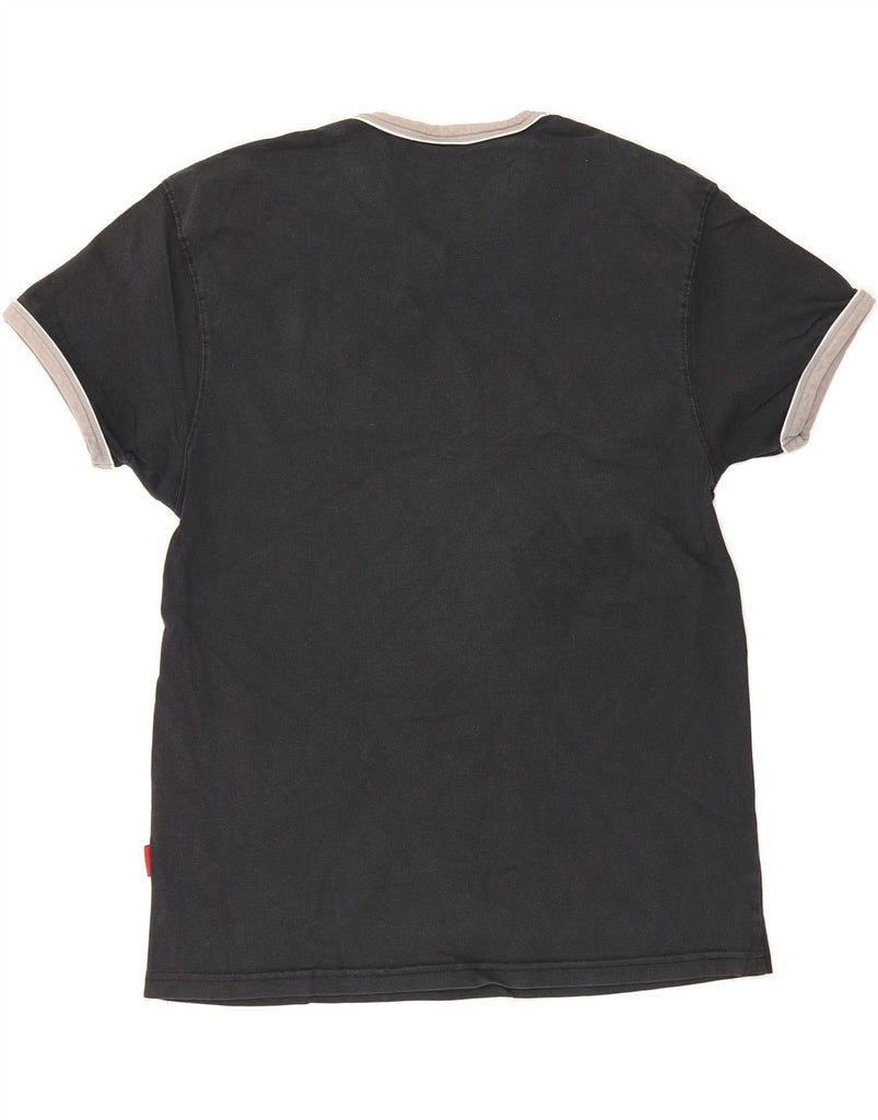 HUMMEL Mens Graphic T-Shirt Top UK 40/42 Medium Black Cotton Vintage Hummel and Second-Hand Hummel from Messina Hembry 
