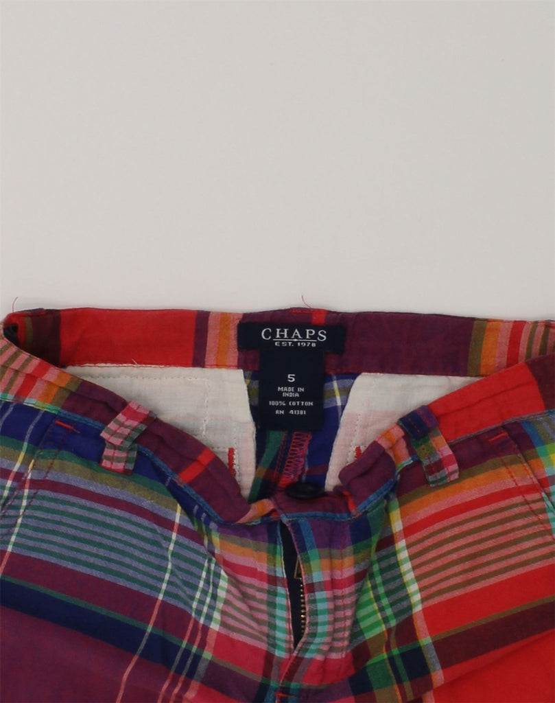 CHAPS Boys Chino Shorts 4-5 Years W21  Multicoloured Check Cotton | Vintage Chaps | Thrift | Second-Hand Chaps | Used Clothing | Messina Hembry 