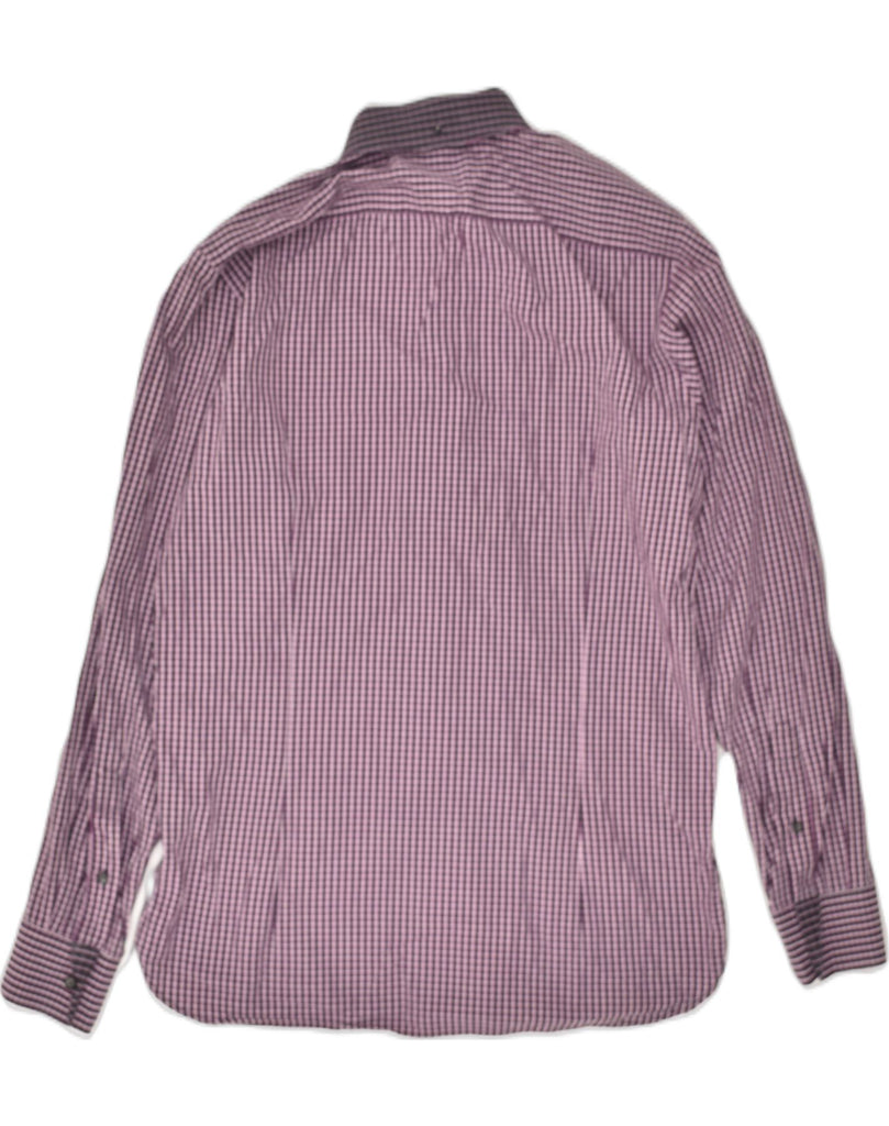 TED BAKER Mens Shirt Size 3 Medium Purple Check Cotton | Vintage Ted Baker | Thrift | Second-Hand Ted Baker | Used Clothing | Messina Hembry 