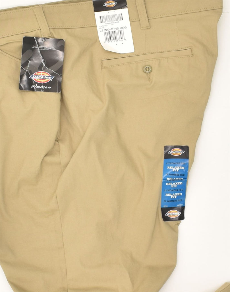 DICKIES Womens Relaxed Fit Chino Trousers US 22 2XL W44 L31 Beige Cotton | Vintage Dickies | Thrift | Second-Hand Dickies | Used Clothing | Messina Hembry 