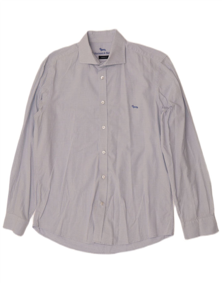 Harmont & Blaine Mens Narrow Fit Shirt Large Blue Gingham