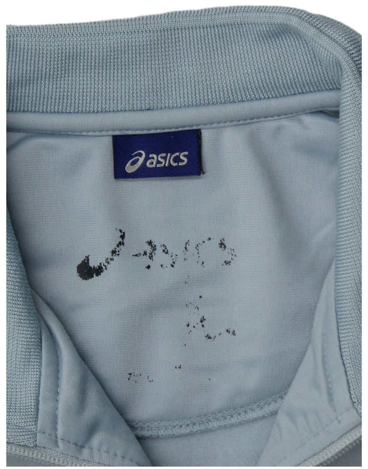 Asics Mens Tracksuit Top Jacket Medium Blue Polyester