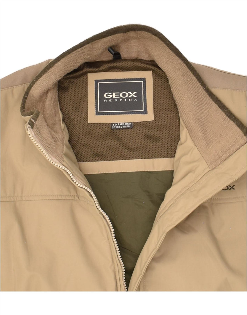 GEOX RESPIRA Mens Bomber Jacket UK 40 Large Beige Polyamide Vintage Geox Respira and Second-Hand Geox Respira from Messina Hembry 