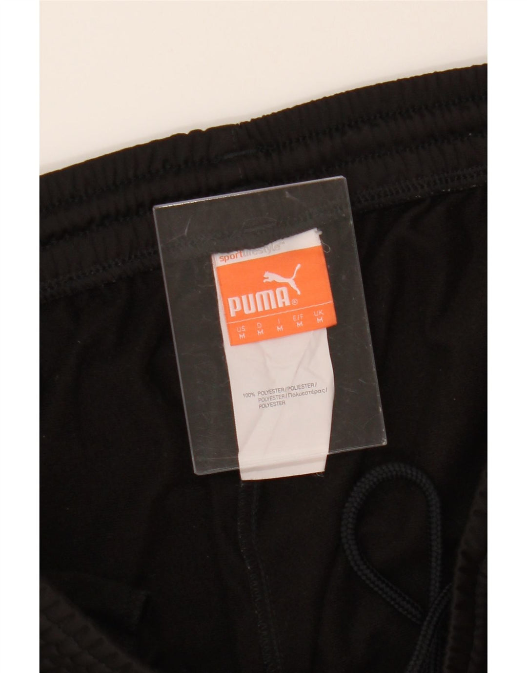 PUMA Mens Tracksuit Trousers Joggers Medium  Black Colourblock Polyester Vintage Puma and Second-Hand Puma from Messina Hembry 