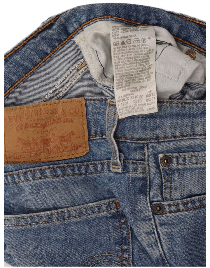 Levi's Womens Straight Jeans W30 L30 Blue Cotton