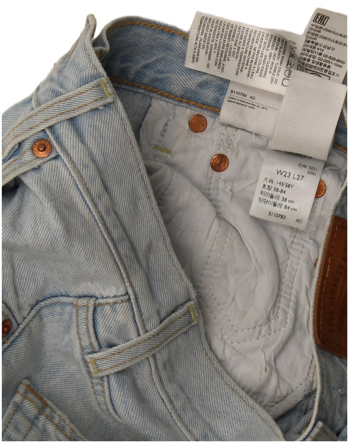 Levi's Womens Ribcage Straight Jeans W23 L27 Blue Cotton