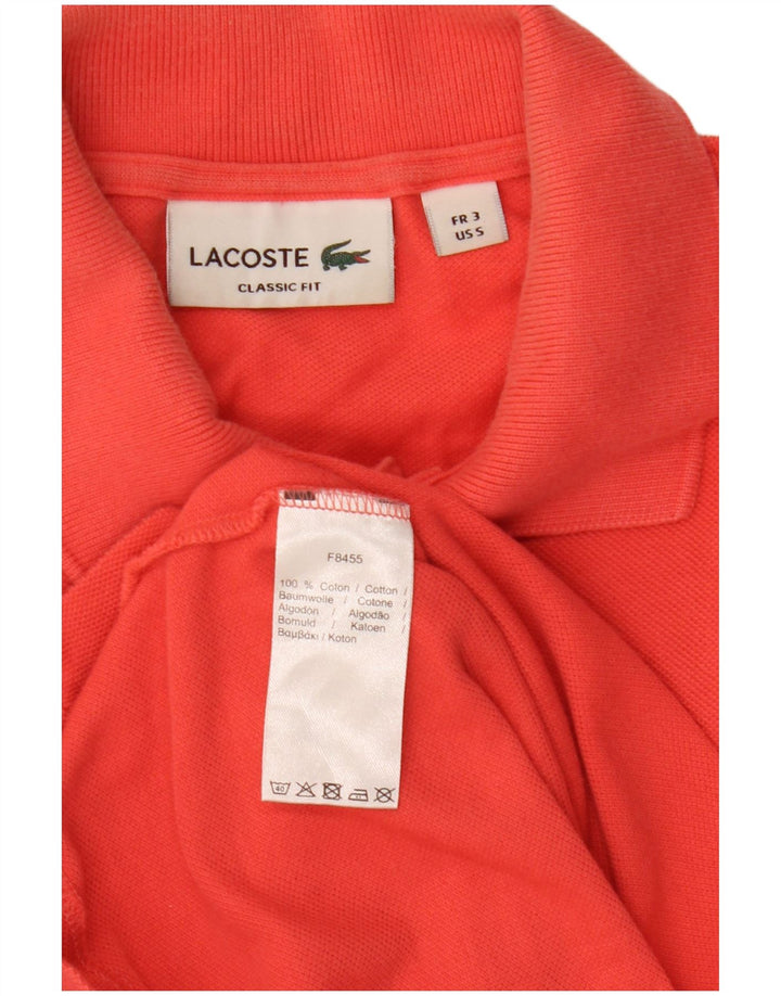 Lacoste Mens Classic Fit Polo Shirt Size 3 Small Red Cotton