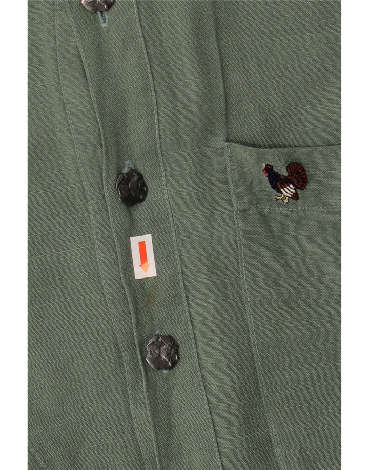 Vintage Mens Short Sleeve Shirt 2XL Green