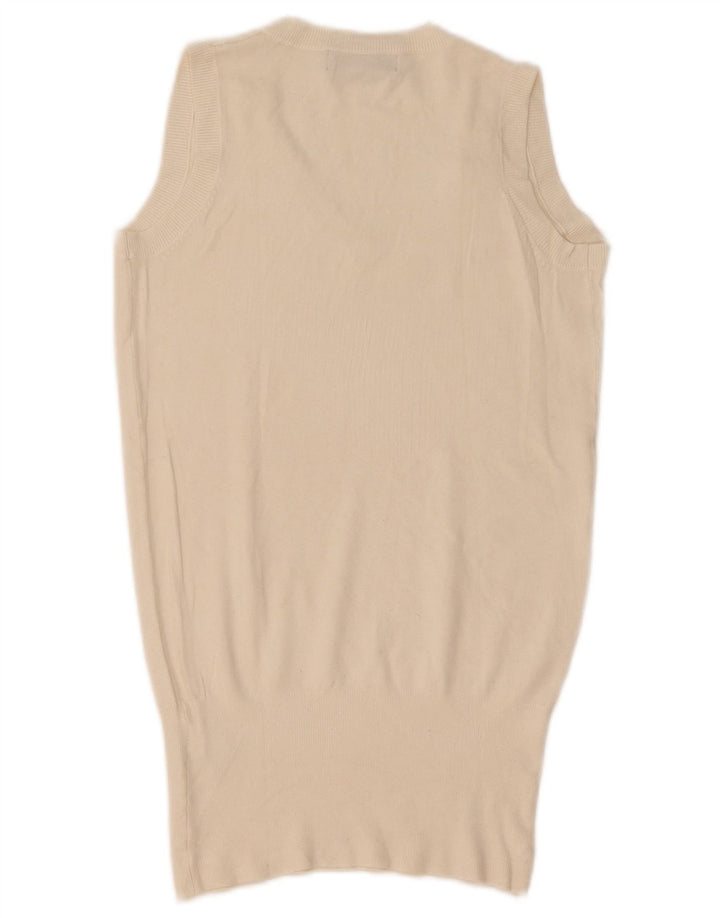 Zara Womens Vest Top UK 12 Medium White Rayon