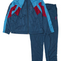 Diadora Mens Graphic Full Tracksuit UK 42 Large Blue Colourblock Polyester