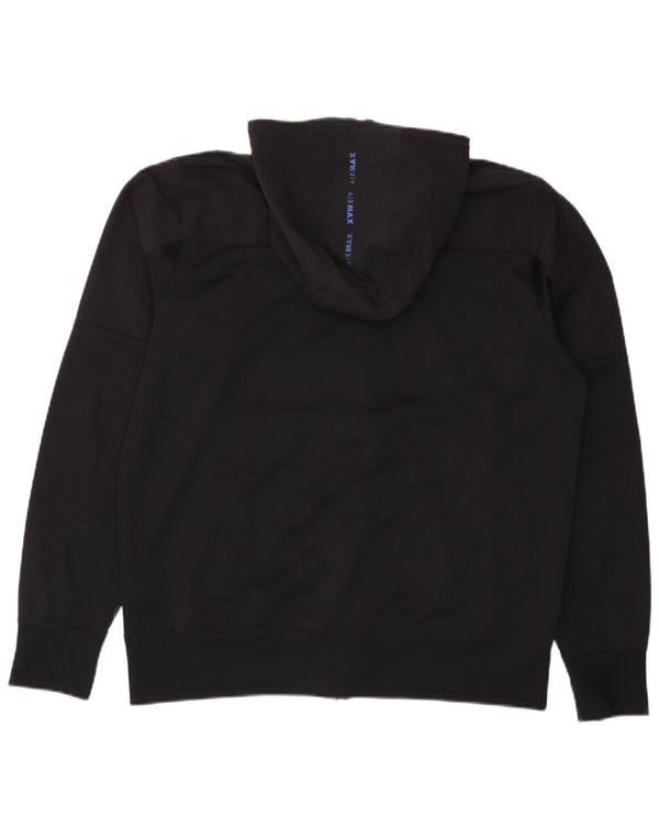 Nike Mens Graphic Zip Hoodie Sweater Large Black Polyester