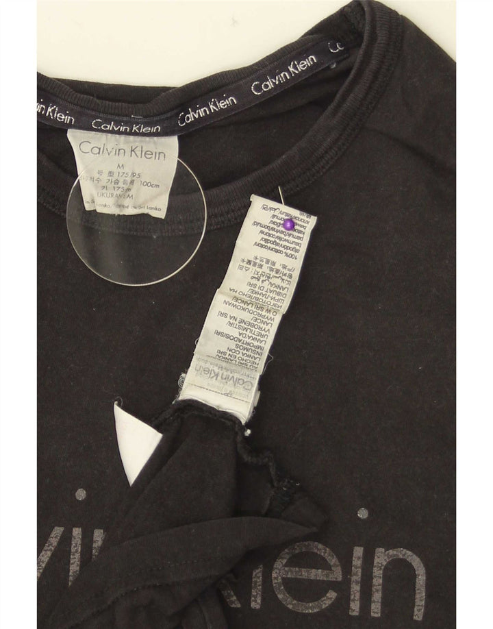 Calvin Klein Mens Graphic T-Shirt Top Medium Black Cotton