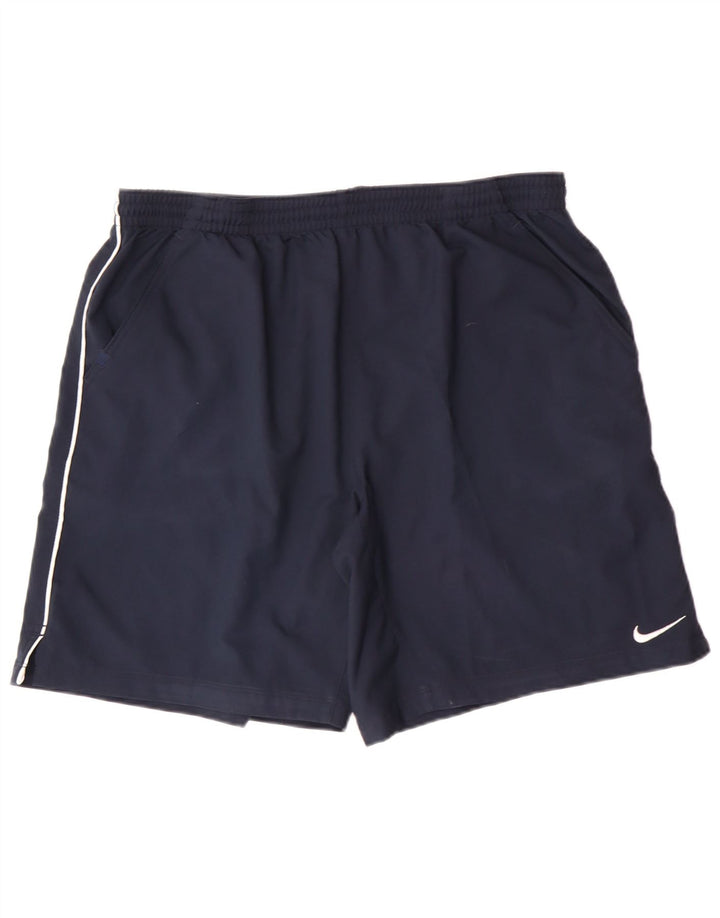 Nike Mens Sport Shorts Large Navy Blue Polyester
