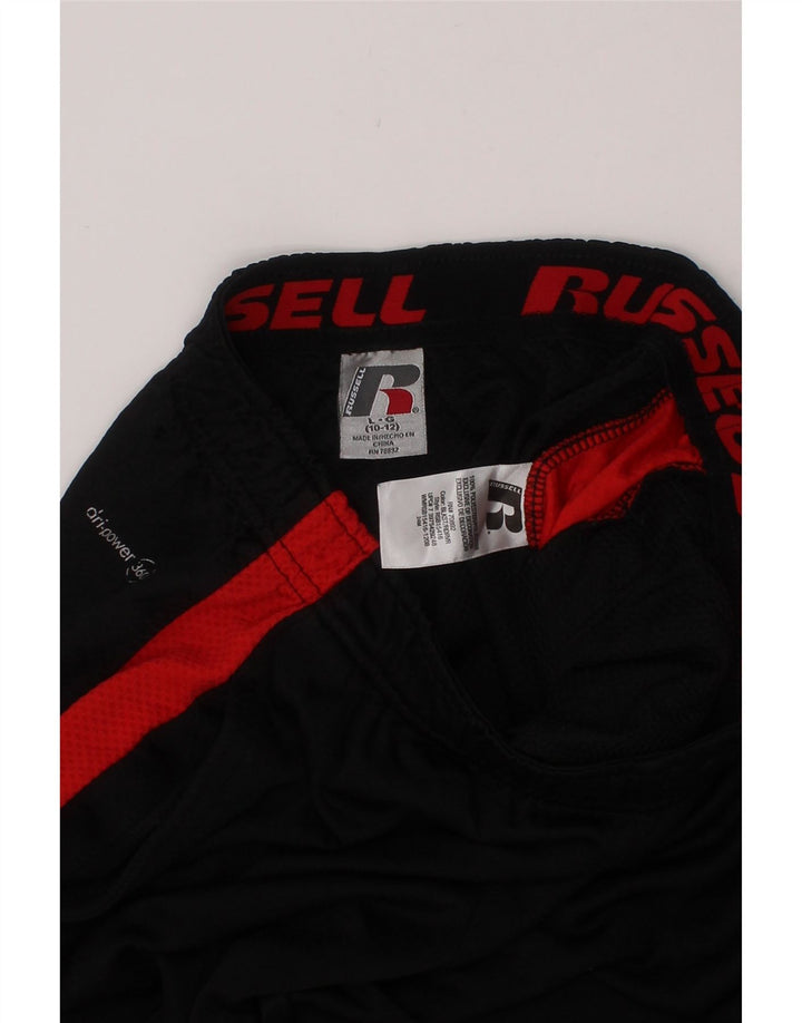RUSSELL ATHLETIC Boys Tracksuit Trousers 10-11 Years Large Black Vintage Russell Athletic and Second-Hand Russell Athletic from Messina Hembry 