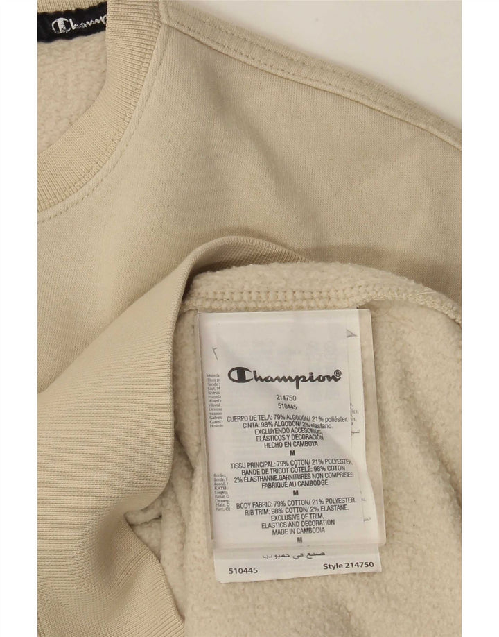 Champion Mens Sweatshirt Jumper Medium Beige Cotton