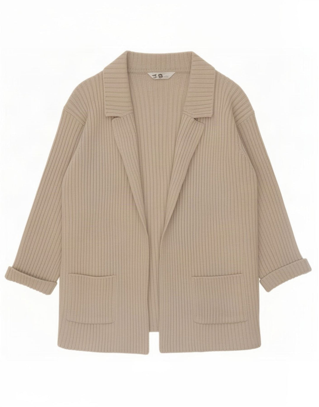 Marks & Spencer Womens Cardigan Sweater UK 10 Small Beige Wool