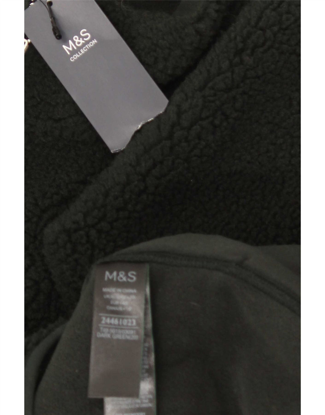 Marks & Spencer Womens Fleece Jacket UK 20 2XL Green Polyester