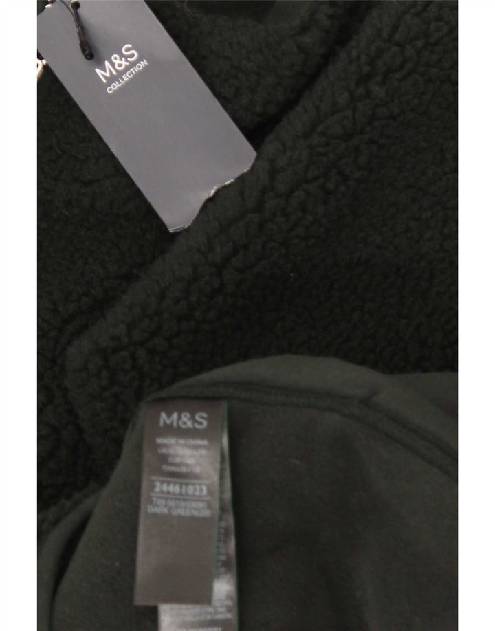 Marks & Spencer Womens Fleece Jacket UK 20 2XL Green Polyester