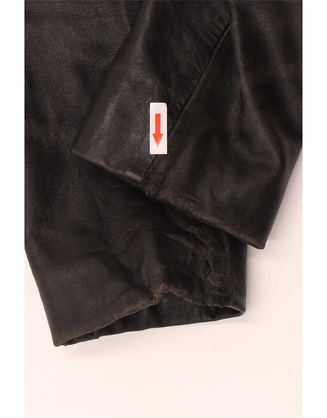 Vintage Womens 3 Button Leather Blazer Jacket UK 12 Medium Black