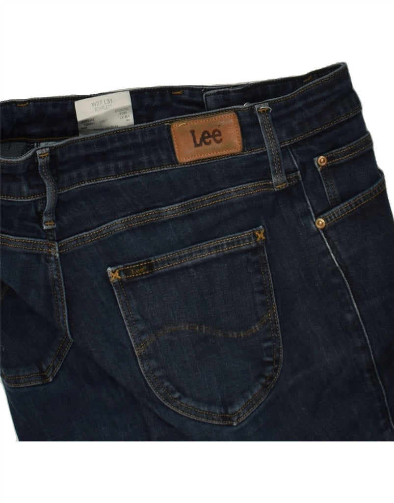 LEE Womens Scarlett Skinny Jeans W27 L28  Navy Blue Cotton | Vintage Lee | Thrift | Second-Hand Lee | Used Clothing | Messina Hembry 