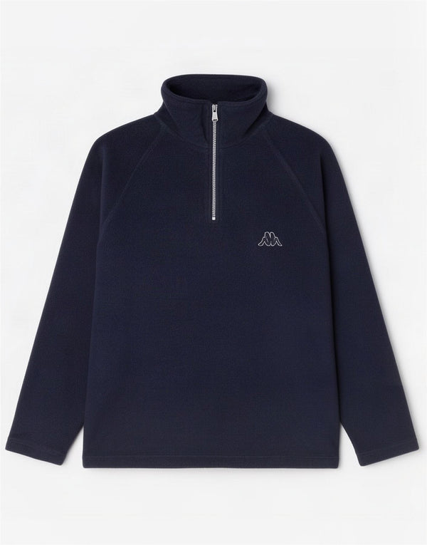 Kappa Mens Zip Neck Fleece Jumper Small Navy Blue