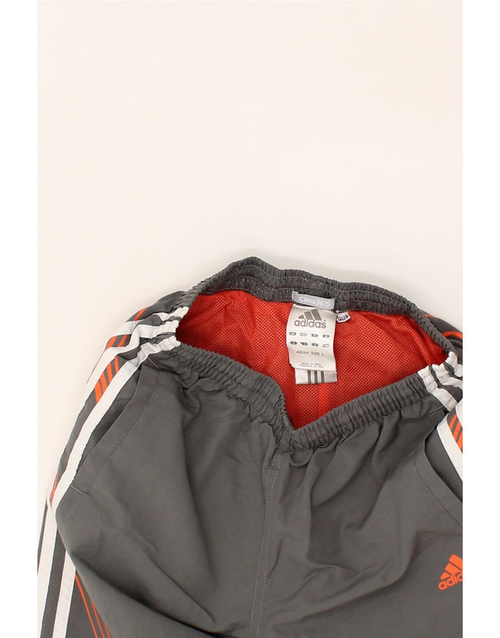 ADIDAS Boys Clima 365 Tracksuit Trousers 7-8 Years Large Grey Polyester Vintage Adidas and Second-Hand Adidas from Messina Hembry 